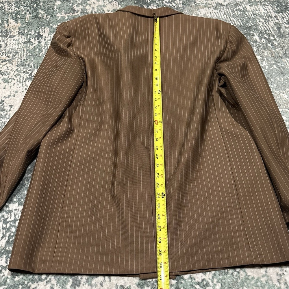 Vintage Fox Brothers Suit Brown Pinstripe Double Breasted Gangster Look - Picture 6 of 16